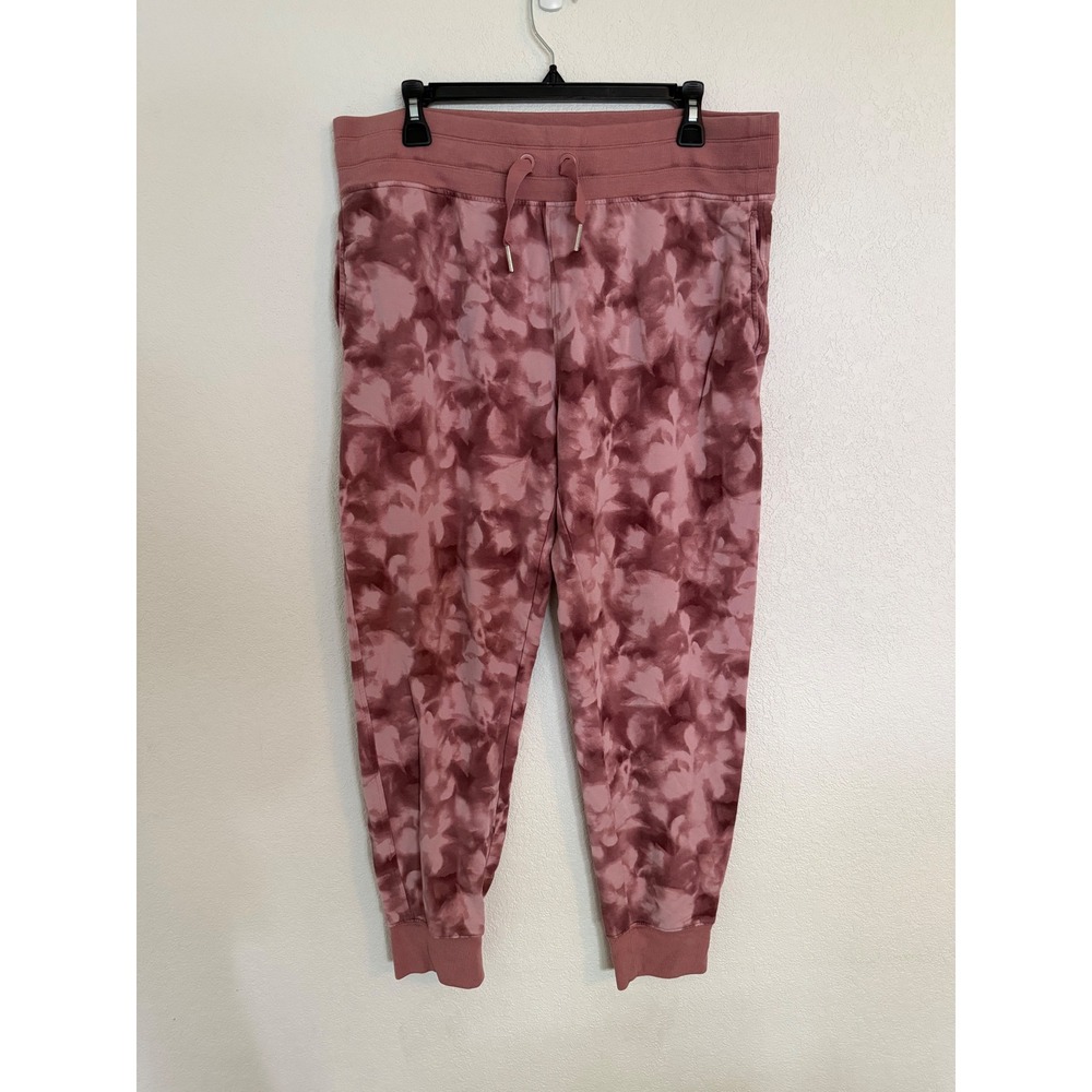 Athleta Balance Printed Jogger Mauve Pink Floral Tie Dye Sweatpants XL